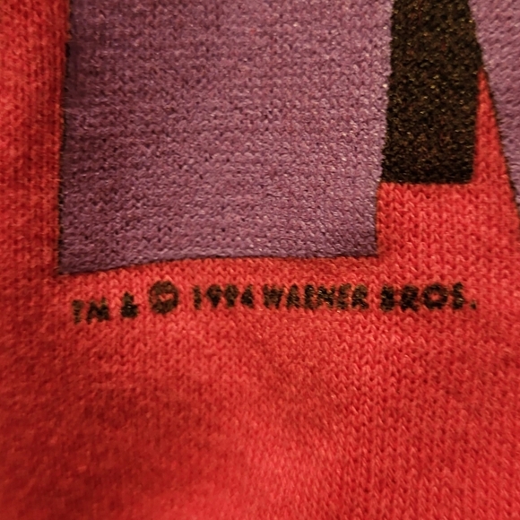 Vintage 1994 Daffy Duck Pink Crew Neck Sweatshirt Size Medium - Picture 4 of 6